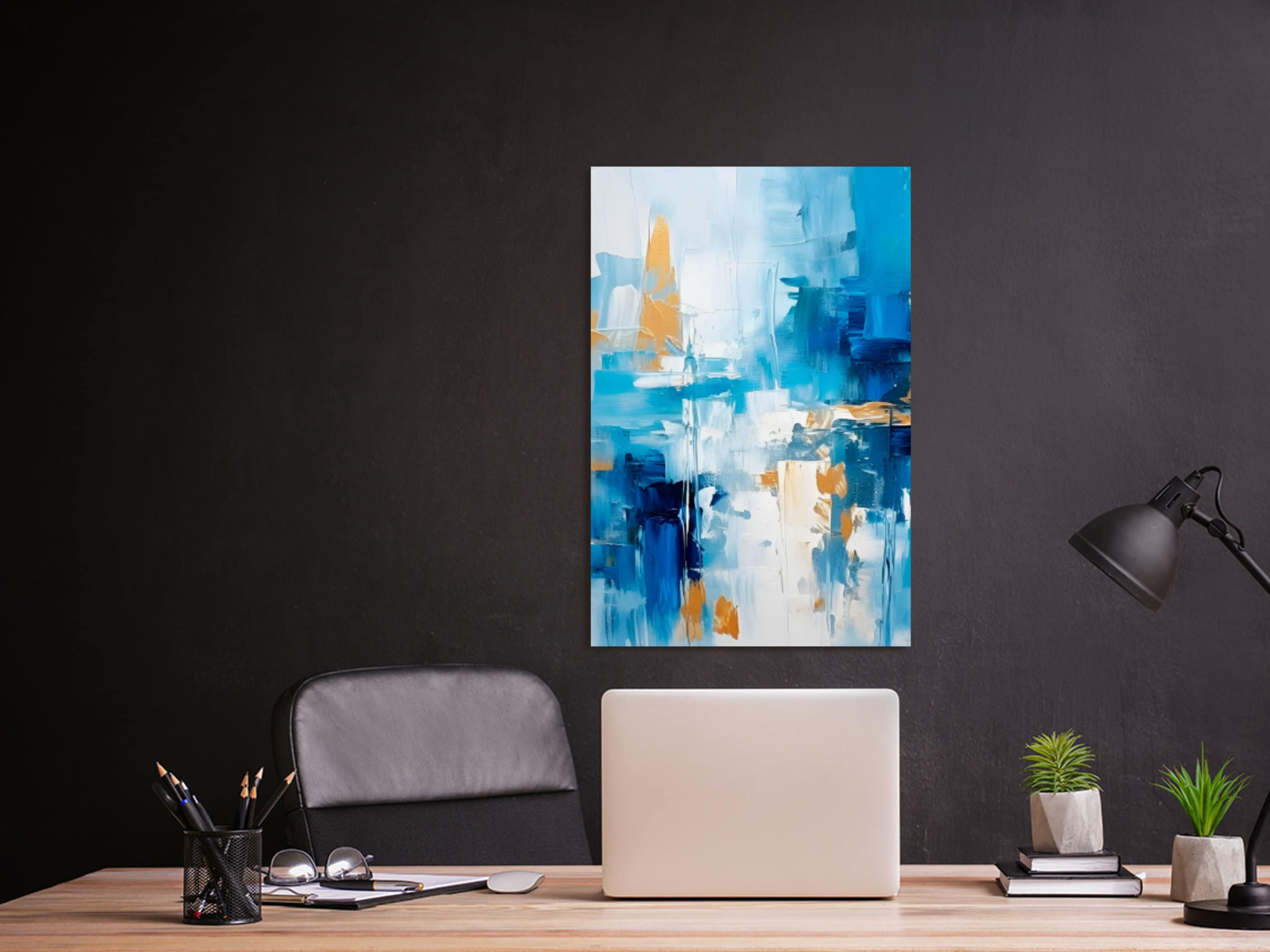 Abstract Blue Sky and Sea Art Printable, Blue Wall Art, Abstract Wall ...