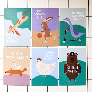 Mutmach Karten für Kinder Affirmationskarten