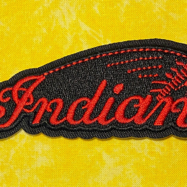 INDIAN Motorcycle Lot of 5 Embroidered Indian Head Dress Biker Patches