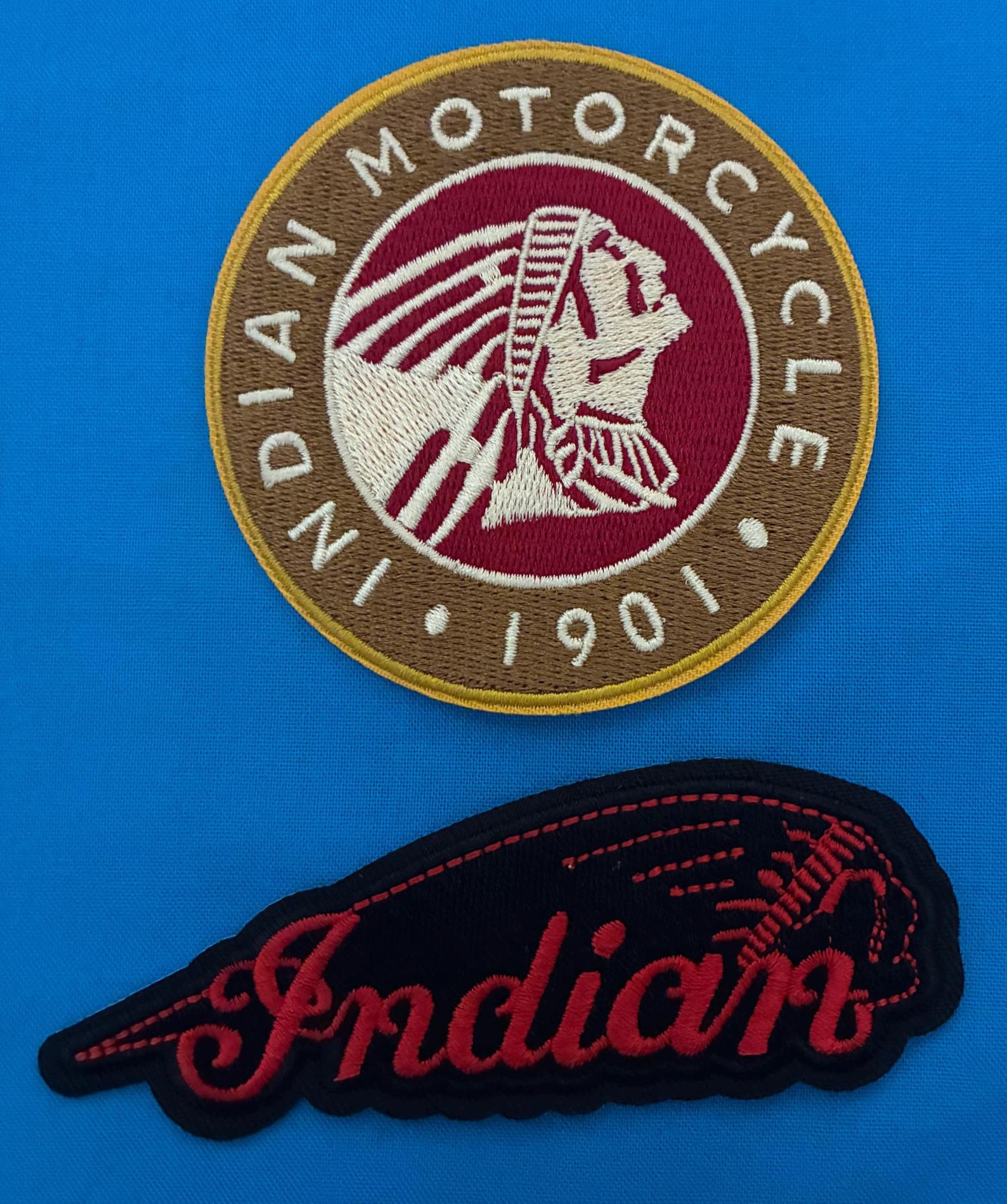 Indian Motorcycle Logo Patches - Embroidered Iron-on Set - Etsy