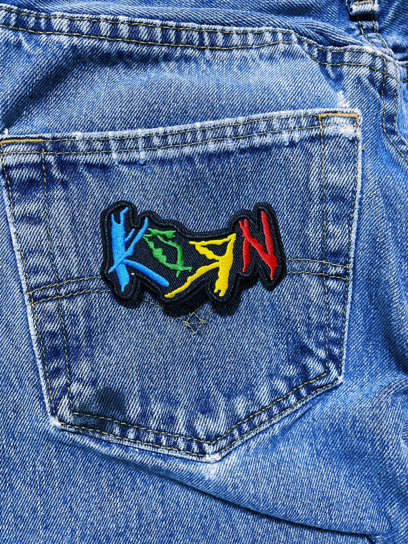 Korn Metal Music Iron on Patch 1 1/2" x 3" image 1