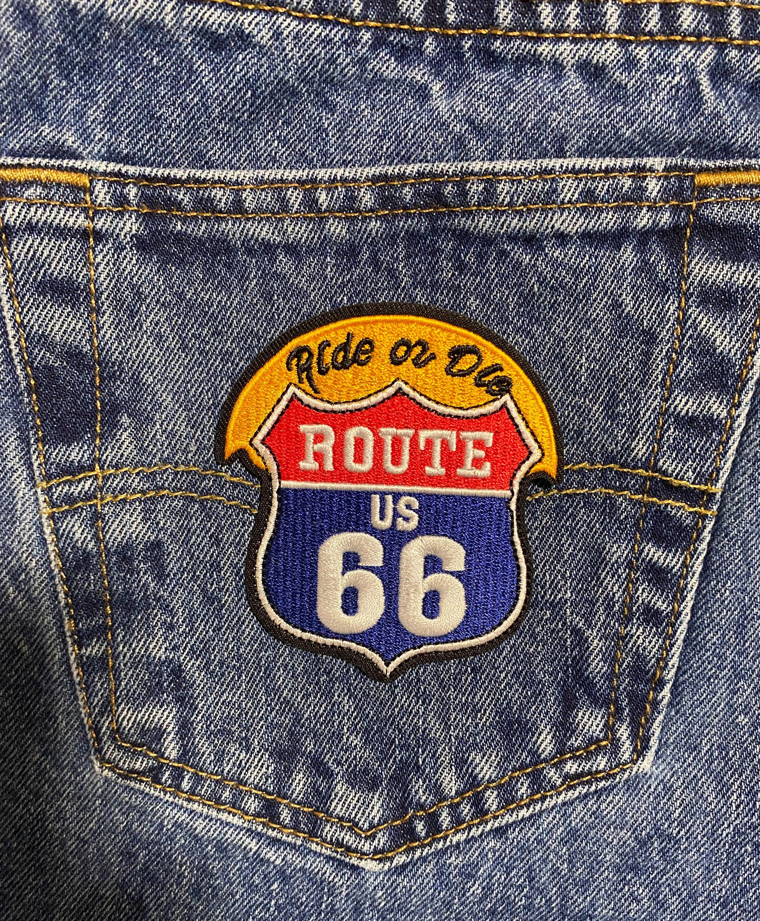 Toppa Route 66, Toppa Da Stirare, Ricamata, Bordo Bruciato - Foto 8