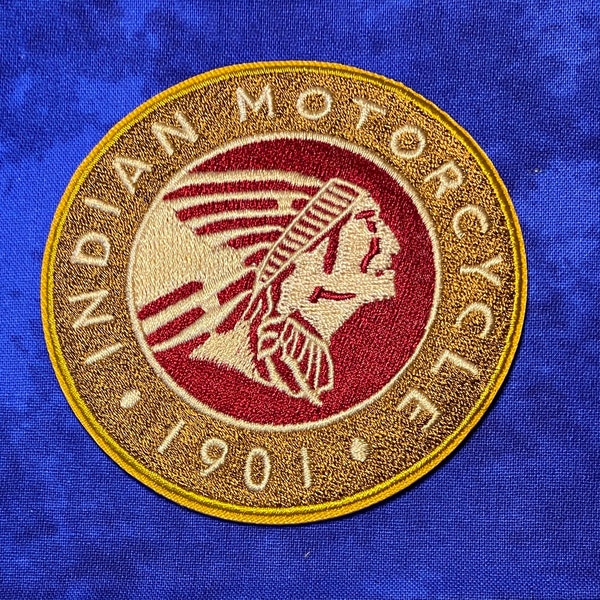 SALE! 1901 INDIAN MOTORCYCLE Embroidered 3" Iron On PatchSALE!