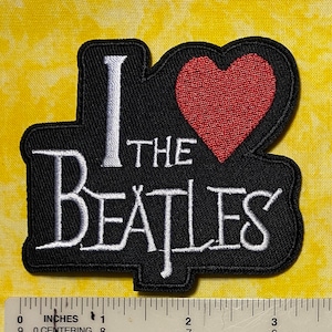 I Love the Beatles Iron on Patches for Music Lovers and collectors