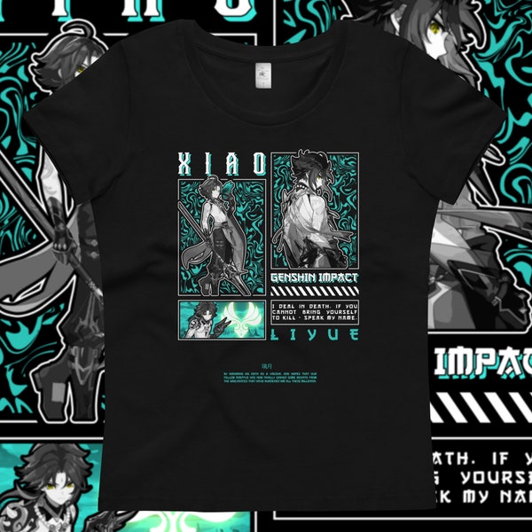 Genshin Impact Girlie Shirt | Xiao | Streetwear| Gaming & Otakus