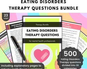 Eating Disorders Therapy Questions | 500 Prompts with CBT & DBT Tools for Counselors