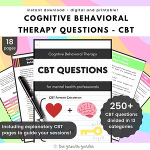 CBT Therapy Questions | 250+ Counseling Prompts & Interventions for Mental Health Practice