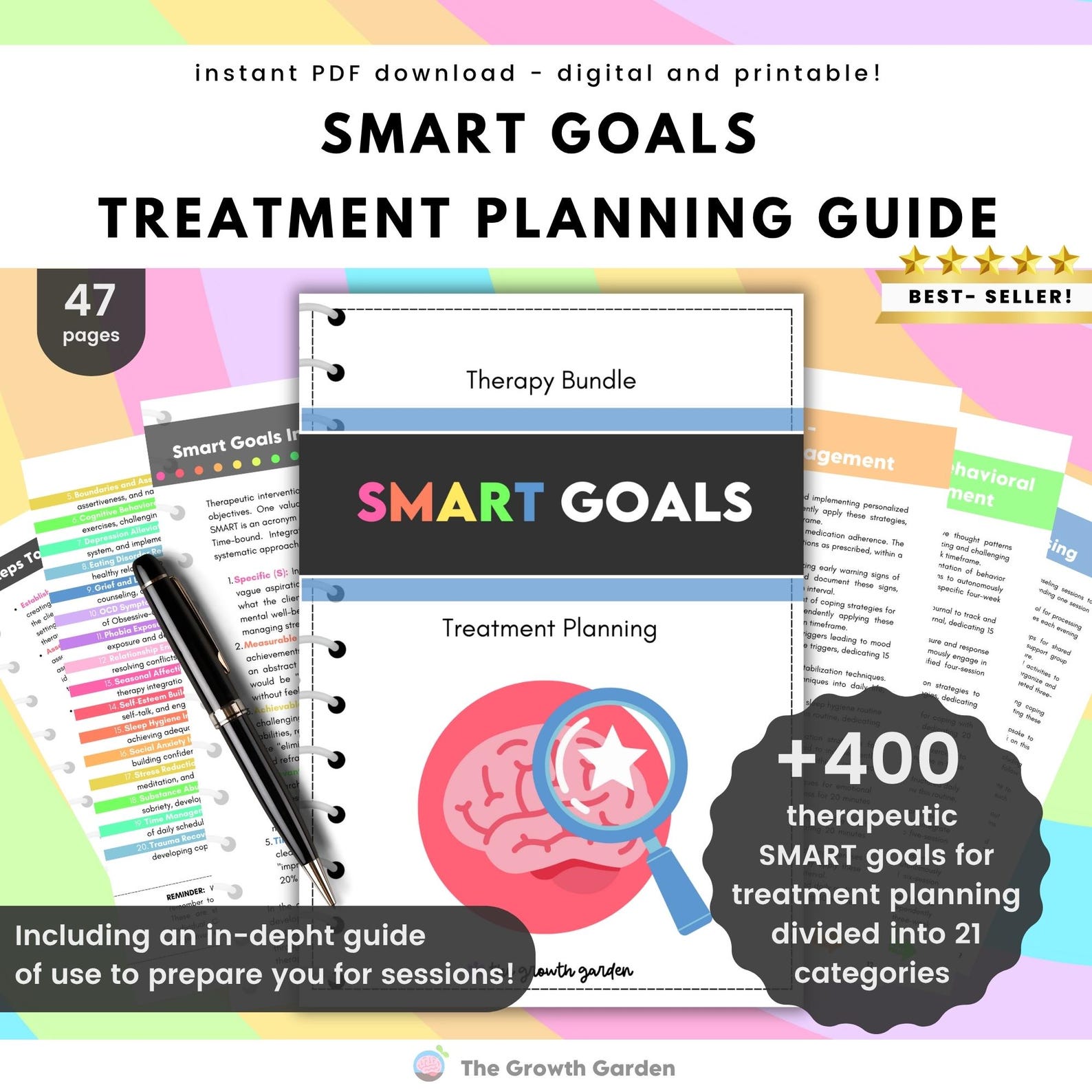 SMART Goals Therapy Guide: Treatment Planning Objectives - Etsy