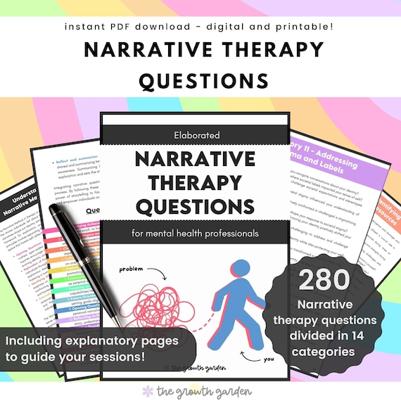 Narrative Therapy Questions Bundle: Counseling Tools
