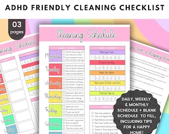 ADHD Cleaning Checklist