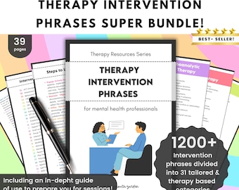 Therapy Interventions Progress Notes | Documentation Tools for Counselors, Therapists, Social Workers