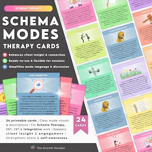 Schema Modes Therapy Flashcards | Inner Child Healing & CBT/DBT Counseling Tools for Therapists