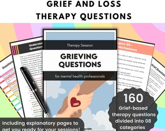 Grief Therapy Questions Bundle - Support for Loss, Healing & Coping Strategies