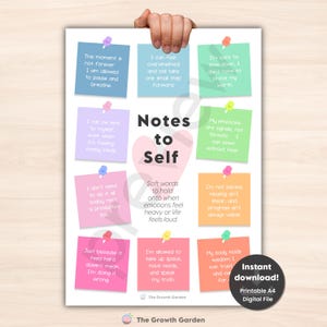 Mental Health Affirmations Poster | Therapy Office Wall Art for Counselors & Self-Care Spaces