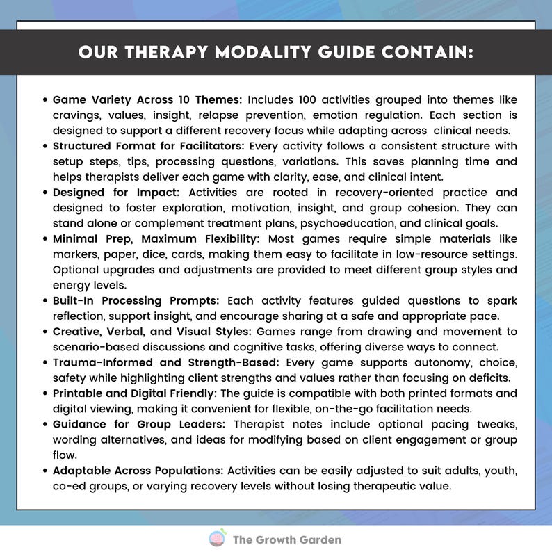 Group Therapy Addiction Recovery Games - Coping Skills & Relapse Prevention Tools image 4