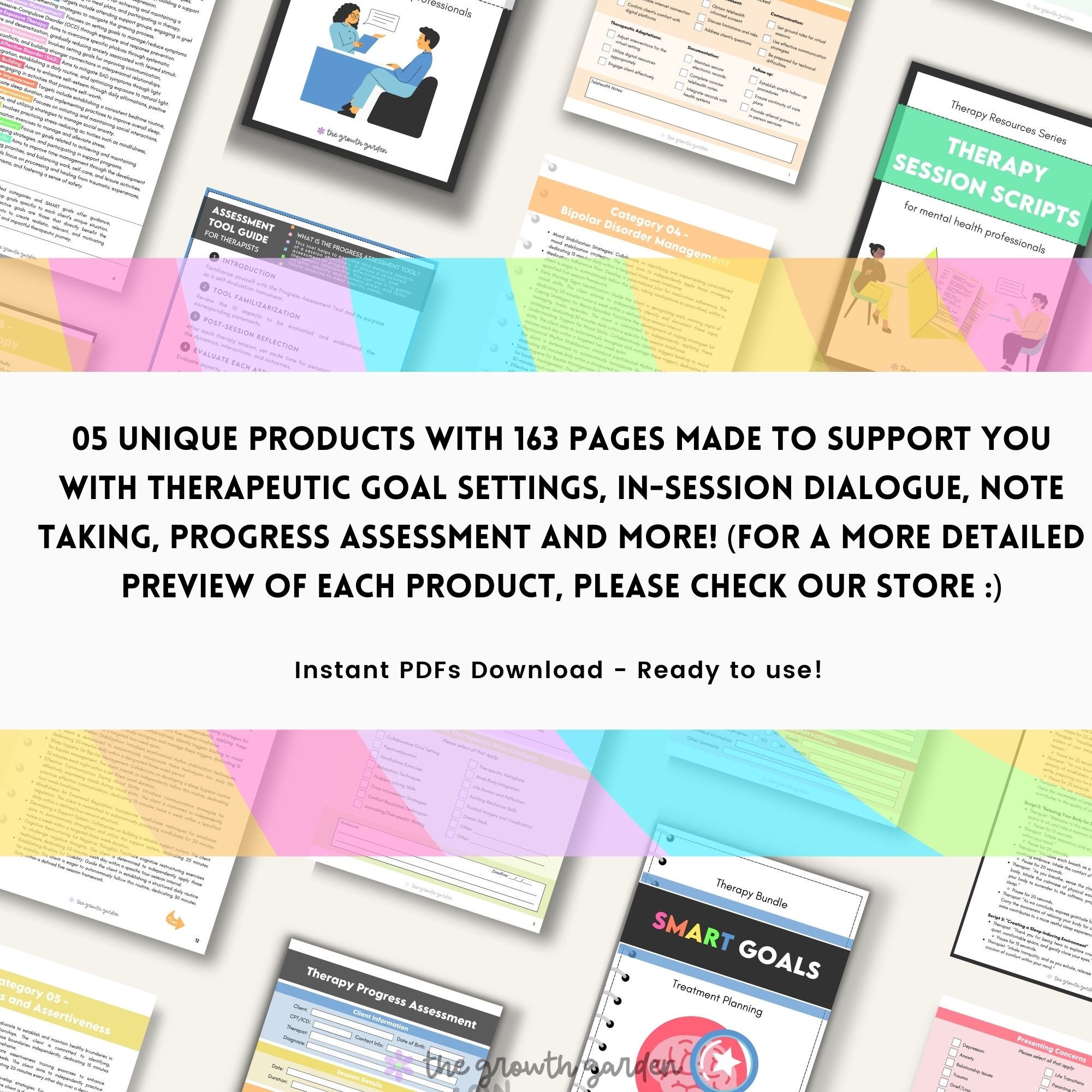 Script In Progress Therapy Worksheets Mega Bundle - Progress Notes, Session Scripts, SMART ...