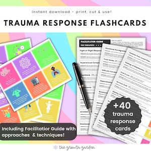Trauma Antwort Karteikarten für Professionelle für psychische Gesundheit und Therapiesitzungen - PTBS & Traumatherapie Tool