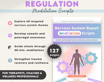 Nervous System Regulation Scripts | Somatic Healing & Trauma Therapy Guide for Counselors