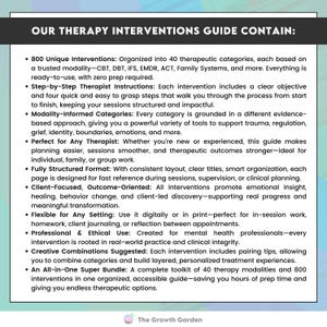 Therapy Interventions Bundle for Therapists | CBT DBT Worksheets | Treatment Planning Tools Guide | Mental Health Printable PDF image 3