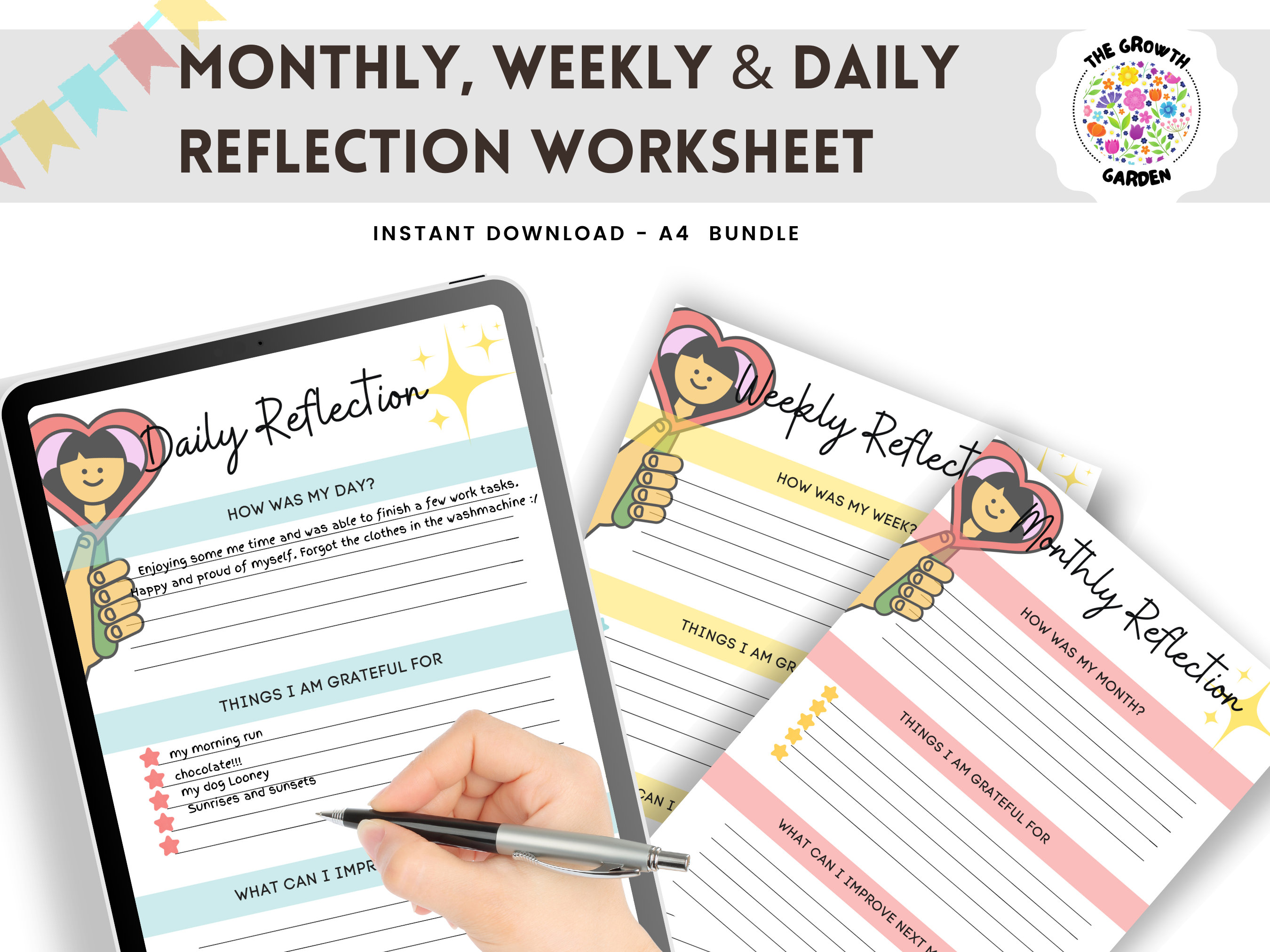 PERSONAL Daily Reflections Weekly Reflection Journal Monthly 