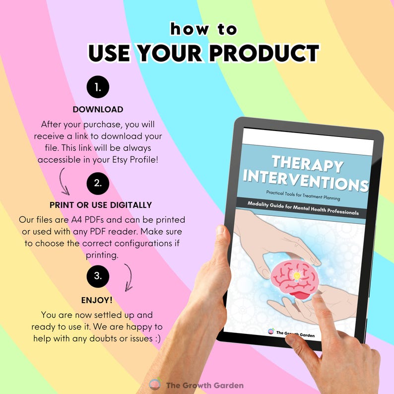 Therapy Interventions Bundle for Therapists | CBT DBT Worksheets | Treatment Planning Tools Guide | Mental Health Printable PDF image 7