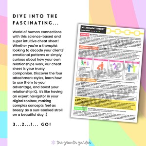 Attachment Theory Cheat Sheet | Counseling Guide for Therapists on ...
