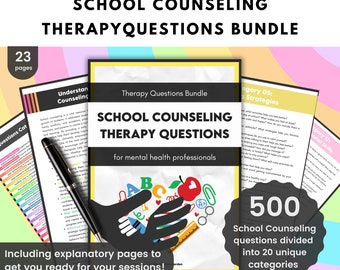 School Counseling Therapy Questions | 500 Prompts for Academic Challenges, Bullying & Coping Skills