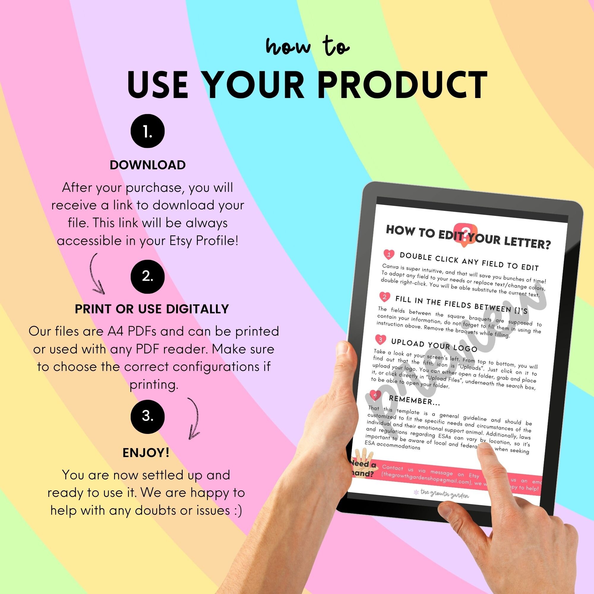 ESA Letter Template | Editable Counseling Forms for Emotional Support ...
