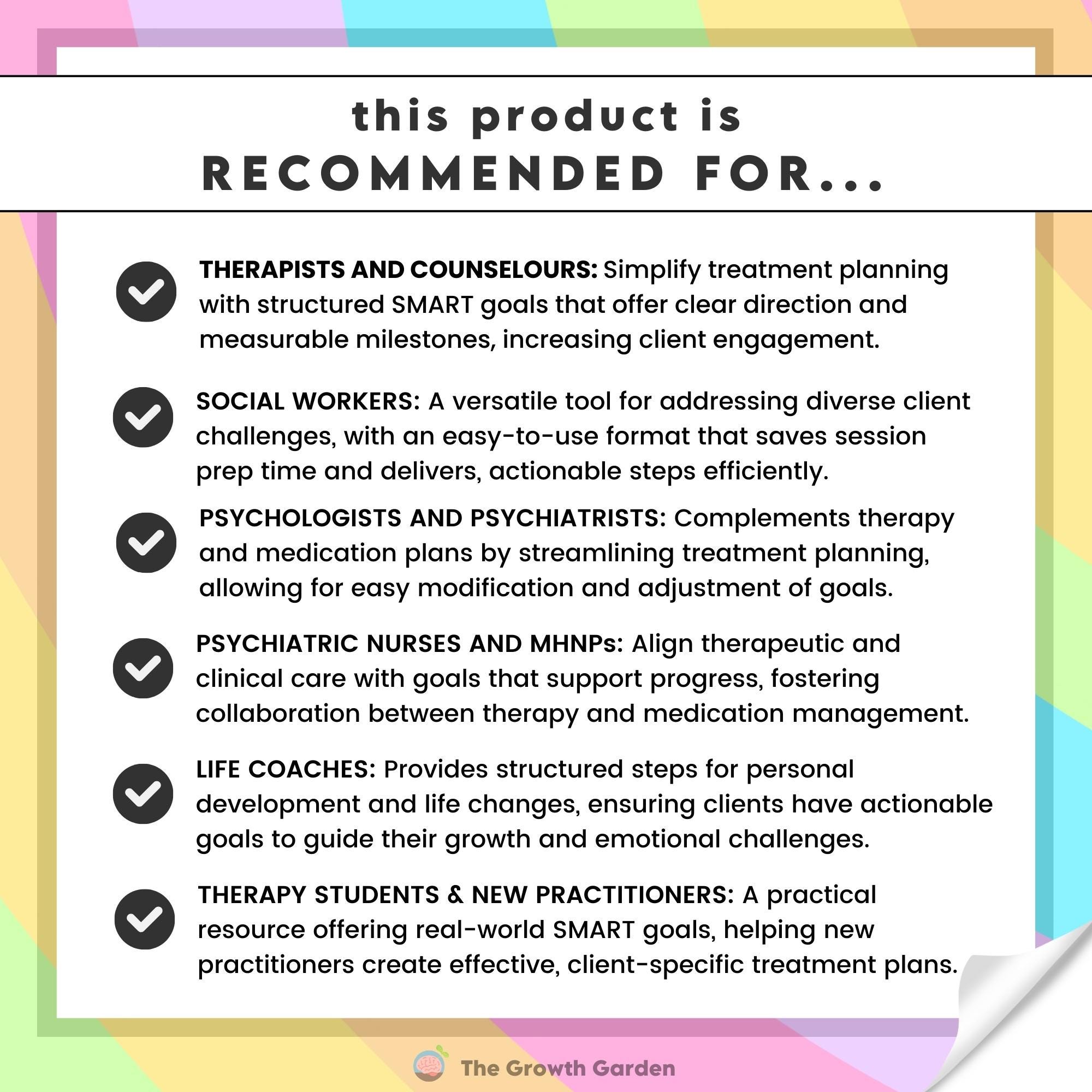 Therapy Interventions CBT SMART Goals Guide | Treatment Planning ...