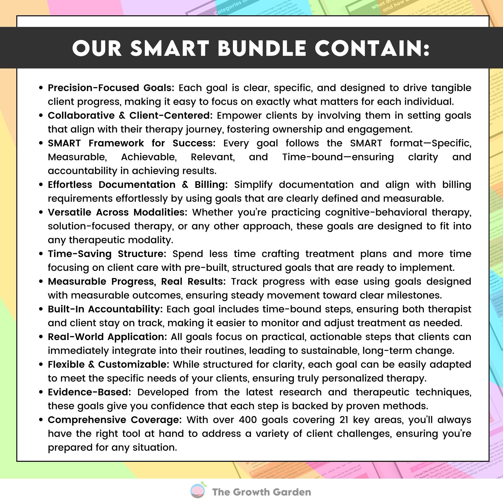 SMART Goals Therapy Guide: Treatment Planning Objectives - Etsy