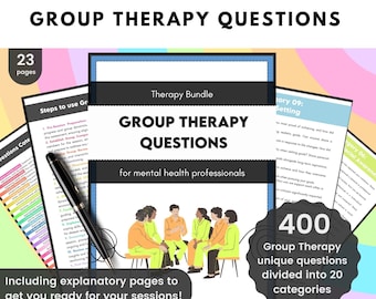 Group Therapy Questions | 400 Prompts for Emotional Awareness, Coping & Counseling Sessions