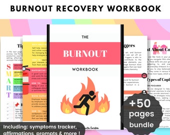 Burnout Recovery Workbook | Stress & Trauma Management Tools for Counselors and Therapists