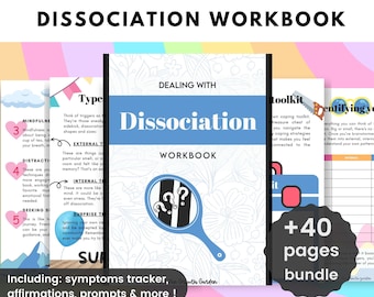 Dissociation Workbook | Dissociative Identity Disorder, Trauma Therapy, DID, Counseling Tools, Trauma, Anxiety