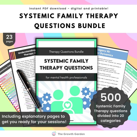 Systemic Family Therapy Questions | 500 Prompts on Attachment, Boundaries & Family Dynamics