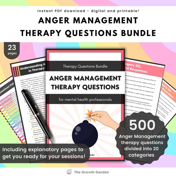 Anger Management Therapy Questions | 500 Prompts for Coping, Awareness & Conflict Resolution