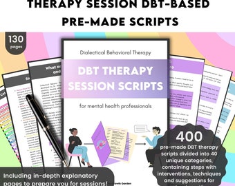 DBT Therapy Scripts Bundle — 400 Skills-Based Session Guides & Tools for Therapists
