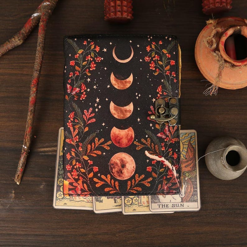 Blank Spell Book of Shadows Journal With Lock Clasp Vintage Handmade ...