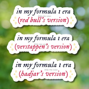 Red Bull stickers - Max Verstappen, Isack Hadjar