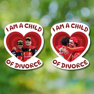 Sticker "I am a child of divorce" - Charles Leclerc & Carlos Sainz Ferrari