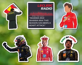 Charles Leclerc stickers - 2024 Monza Grand Prix - Ferrari