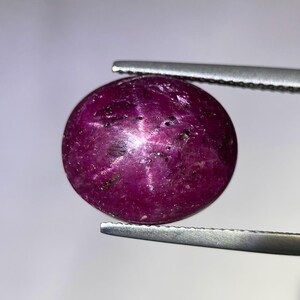 21.23ct Star Ruby Reddish Pink Natural Unheated Oval Cabochon Gem 15.6 X 13.3 MM Precious Asterism Star Ruby From India For Ring and Pendant