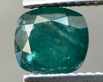 1.43ct Grandidierite Natural Cushion Cut Green Blue Loose Gem From Madagascar 7.4 X 6.7 MM Beautiful Faceted Grandidierite for Ring