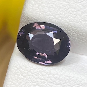 1.68ct Spinel Natural Purple Oval Cut Faceted Loose Gemstone From Sri Lanka 8.4 X 6.4 MM Eye Clean Beautiful Purple Spinel For Ring Jewelry