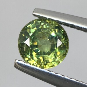 1.05ct Demantoid Garnet Parrot Green Unheated Faceted Perfect Round 6 MM Cut Loose Gem Beautiful Green Demantoid For Ring From Namibia