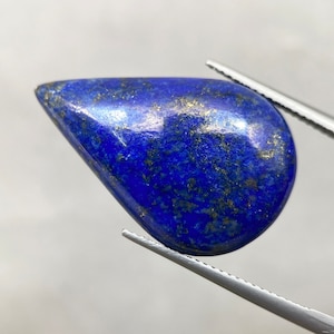 22.70ct Lapis lazuli Natural Blue Gold Pear Cabochon Loose Gemstone From Afghanistan 28 X 18.3 MM Lapis lazuli Cab For Jewelry