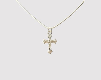 Heather | Cross and Vine Necklace