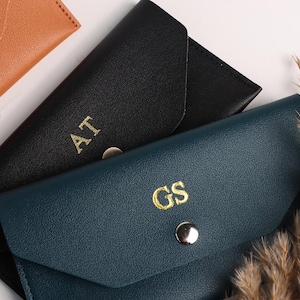 Personalised Initials Wallet,Custom Handmade Leather Women Wallet,Gift to her,Mother's Day.