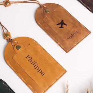 Engraved Monogram Suitcase Tag,Personalized Vegan Leather Luggage Tag,Party Favors, Travel Gifts