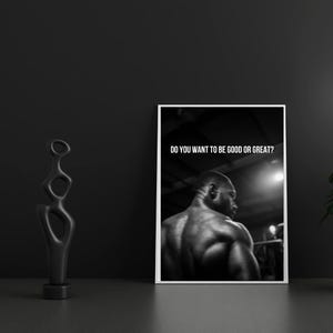 Motivational Gym Poster, Inspiring Fitness Wall Art, Workout Room Decor, Exercise Quote Print, Positive Energy Sign, Home Gym Inspiration