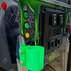 Pinball machine drink holder